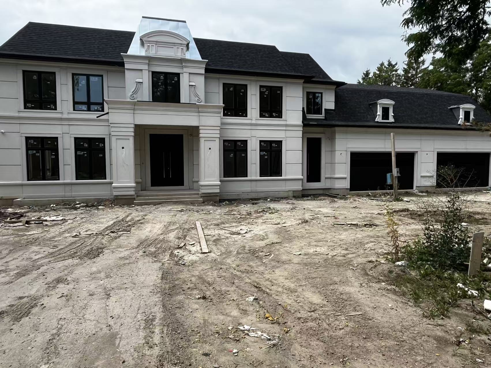 Current front of 5 Steeplechase Avenue with bare graded soil